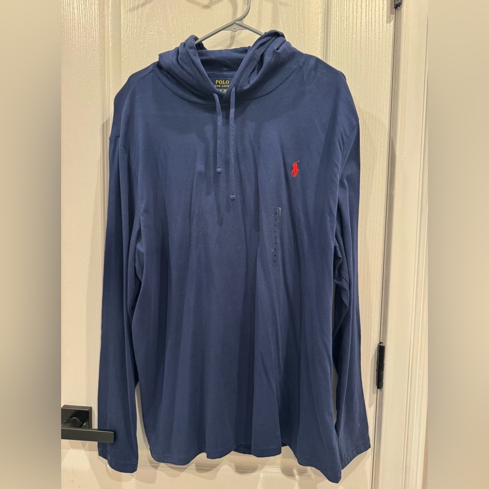 Polo by Ralph Lauren Men's Navy T-Shirt With a Hood
